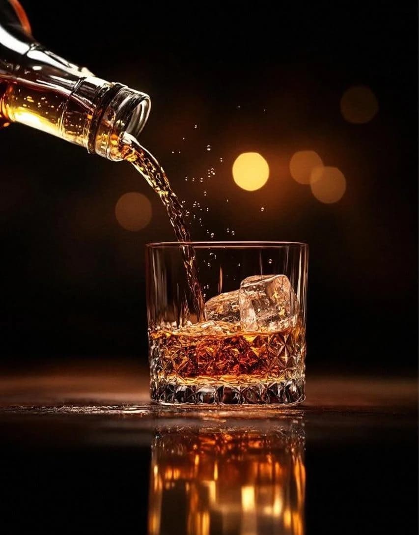On the rocks: cognac served in a rocks glass